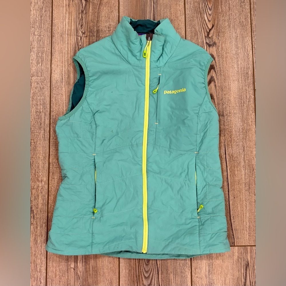 Patagonia Women’s S Nano-Air Vest Green Full Zip Lightweight - Picture 2 of 15